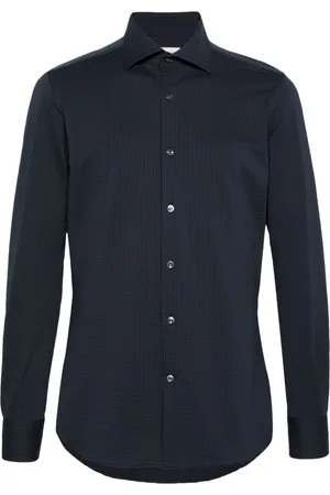 Glanshirt Seersucker cotton-blend shirt