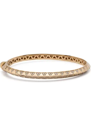 HARWELL GODFREY 18kt yellow Knife Edge diamond bangle bracelet