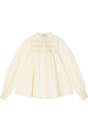 Lee Mathews Capri smocked blouse