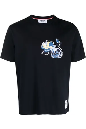Thom Browne Rose-print cotton T-shirt