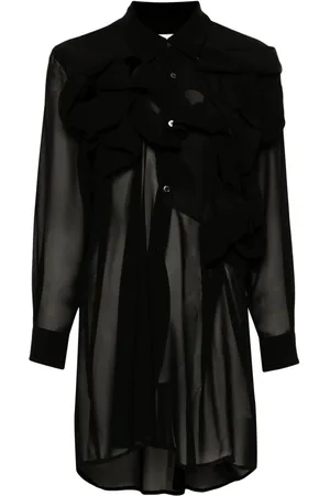Comme des Garçons Cut-out semi-sheer shirt