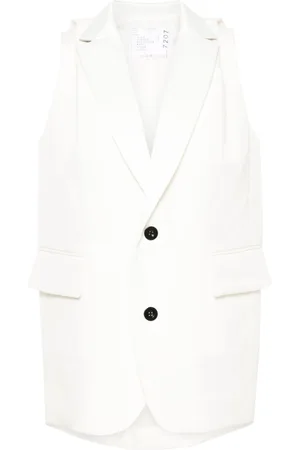 SACAI Pleat-detailing waistcoat