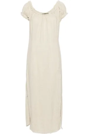 Elena Velez Frayed chemise slip dress