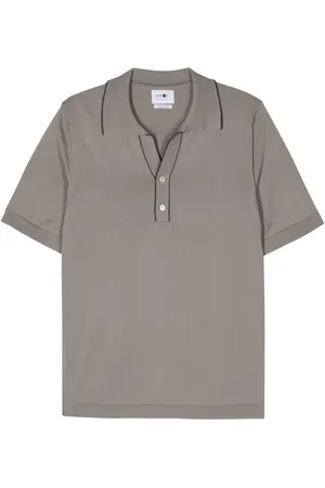 NN.07 Donald stripe-detail polo shirt