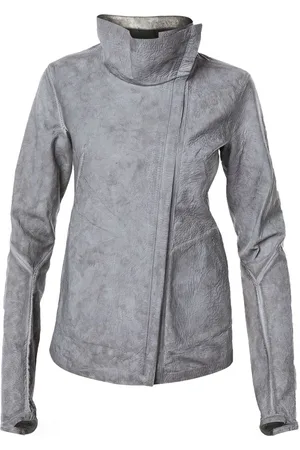 ISAAC SELLAM EXPERIENCE Off-centre leather biker jacket