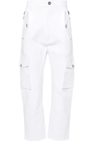 Balmain Straight-leg canvas cargo trousers