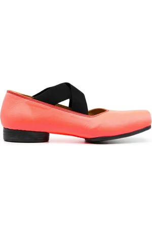 UMA WANG Square-toe leather ballerina shoes