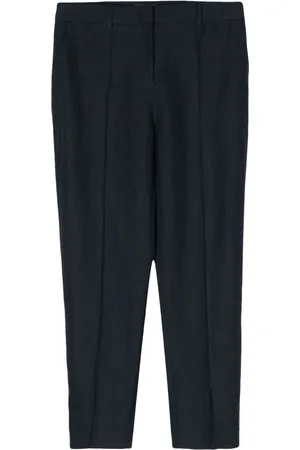 N.PEAL Harper linen cropped trousers