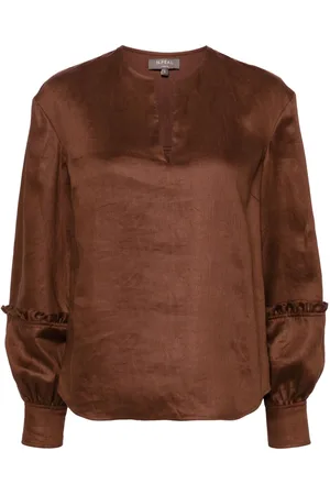 N.PEAL Sienna linen blouse