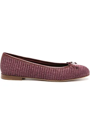 Manolo Blahnik Veralli woven-raffia ballerina shoes