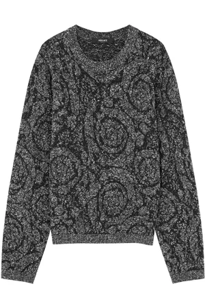 VERSACE Barocco cable-knit sweater
