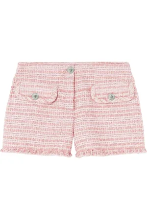 VERSACE Tweed mini shorts