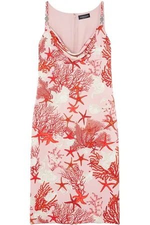 VERSACE Barocco Sea silk slip dress