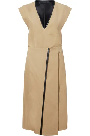 Proenza Schouler V-neck cotton blend wrap dress