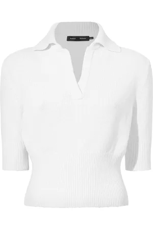 Proenza Schouler Reeve cotton-blend polo top
