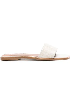 PARIS TEXAS Crocodile-effect leather sandals