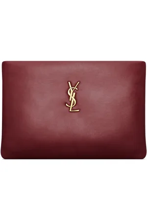 Saint Laurent Small Calypso lambskin clutch bag