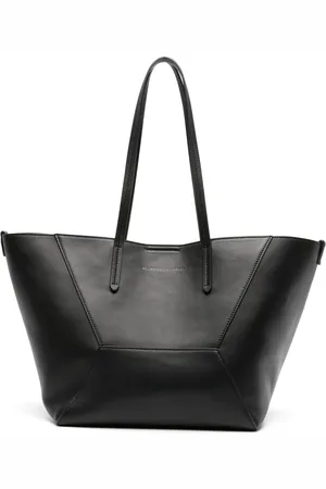 Brunello Cucinelli Logo-debossed leather tote bag
