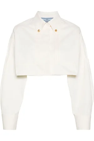 Prada Pintuck-detail cropped jacket