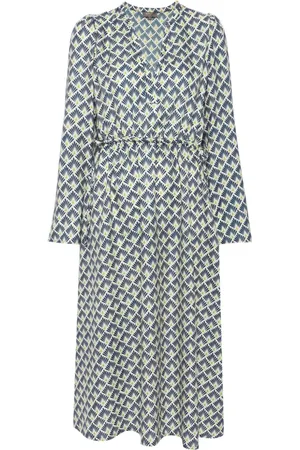 N.PEAL Printed cashmere-silk dress