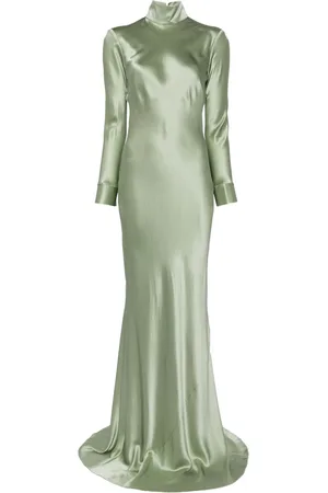 Michelle Mason Long sleeve silk gown