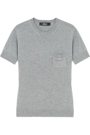 VERSACE Medusa-plaque knitted top
