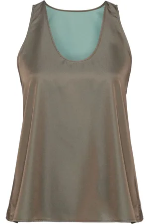 SYSTEM Strap-detail layered tank top