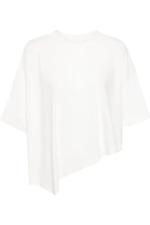 SYSTEM Asymmetric drop-shoulder T-shirt