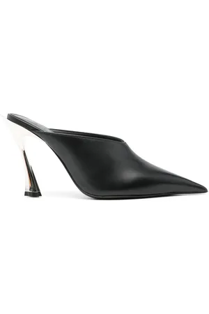 MUGLER 95mm leather mules