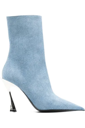 MUGLER 95mm denim ankle boots