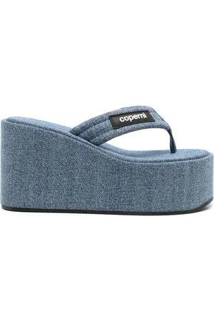 COPERNI 100mm denim thong sandals