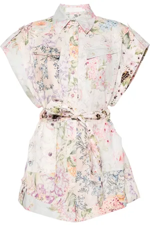 ZIMMERMANN Halliday floral-print playsuit