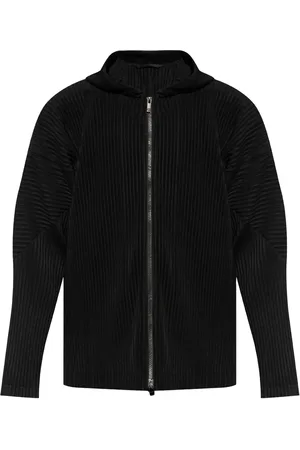 Issey Miyake Pleated zip-up hoodie