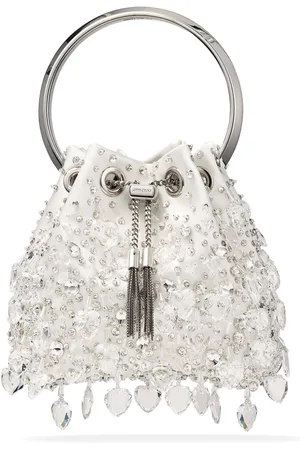 Jimmy Choo Bon Bon crystal-embellished bucket bag