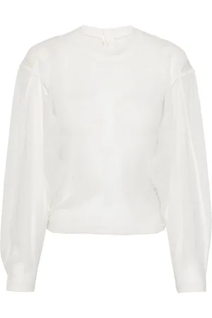 SYSTEM Semi-sheer jersey top