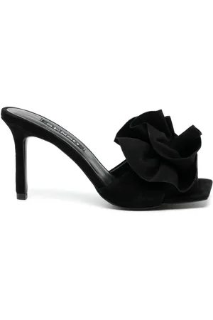 SENSO Harlow 100mm floral-appliqué mules