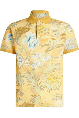 Etro Floral-print cotton polo shirt