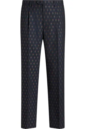 Etro Mid-rise jacquard tailored trousers