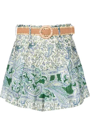 ZIMMERMANN Ottie Tuck linen shorts