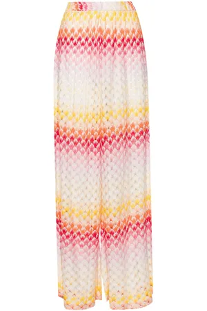 Missoni Seashell-knit wide-leg trousers