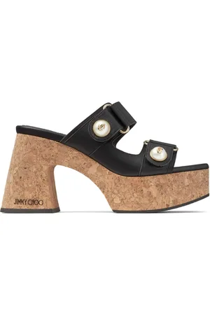 Jimmy Choo Fayence 95mm leather platform sandals