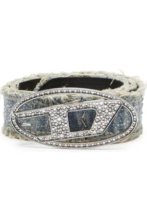 Diesel B-1DR crystal-embellished belt