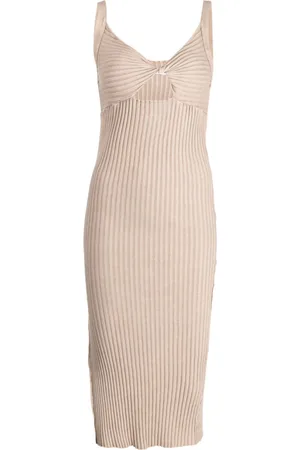 JOHN ELLIOTT Twist-detail ribbed-knit dress