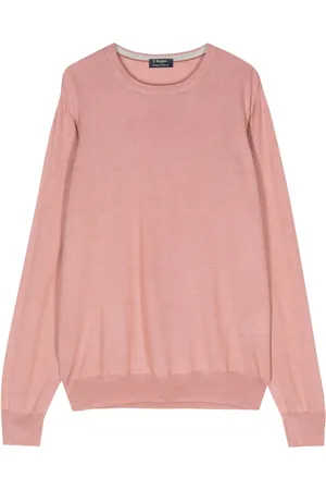 BARBA Fine-knit virgin wool silk jumper