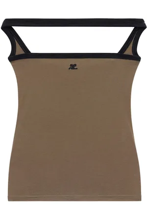 Courrèges Hyperbole Contrast sleeveless top