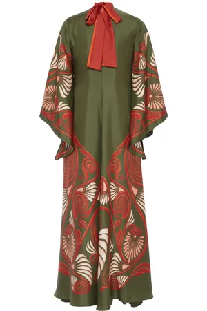 La DoubleJ Magnifico botanical-print silk dress