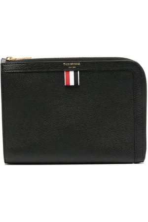 Thom Browne Mini pebbled leather Gusset Folio