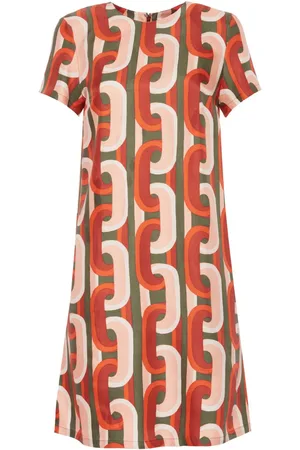 La DoubleJ Swing chain-link print mini dress