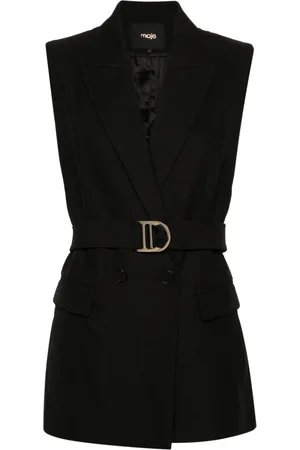 Maje Sleeveless double-breasted blazer