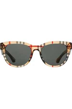 Burberry Vintage Check round-frame sunglasses